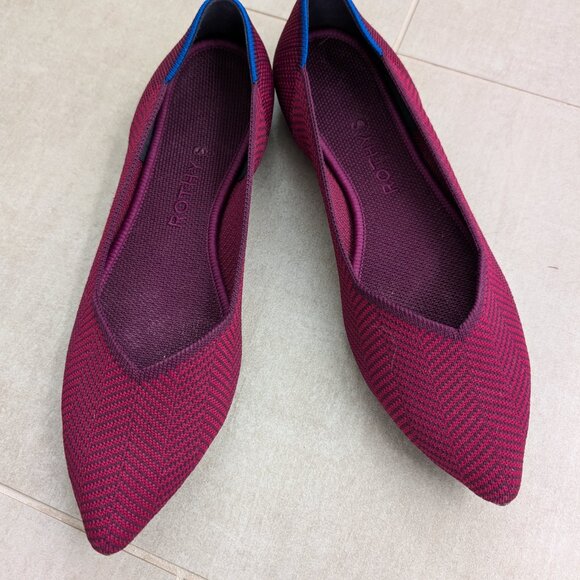 Rothy's The Point Cabernet Herringbone Size 7.5 - Picture 2 of 4